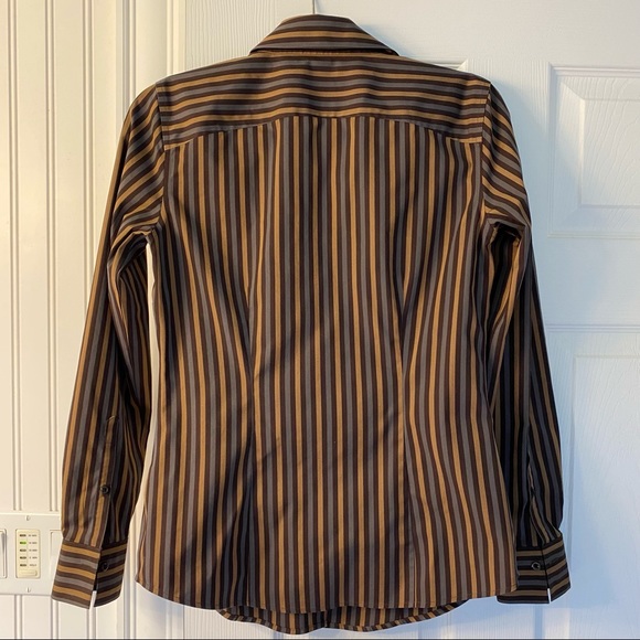 Brooks Brothers Non-Iron Tailored-Fit Cotton Stripe Dress Shirt, Never Worn. XS - Picture 6 of 12
